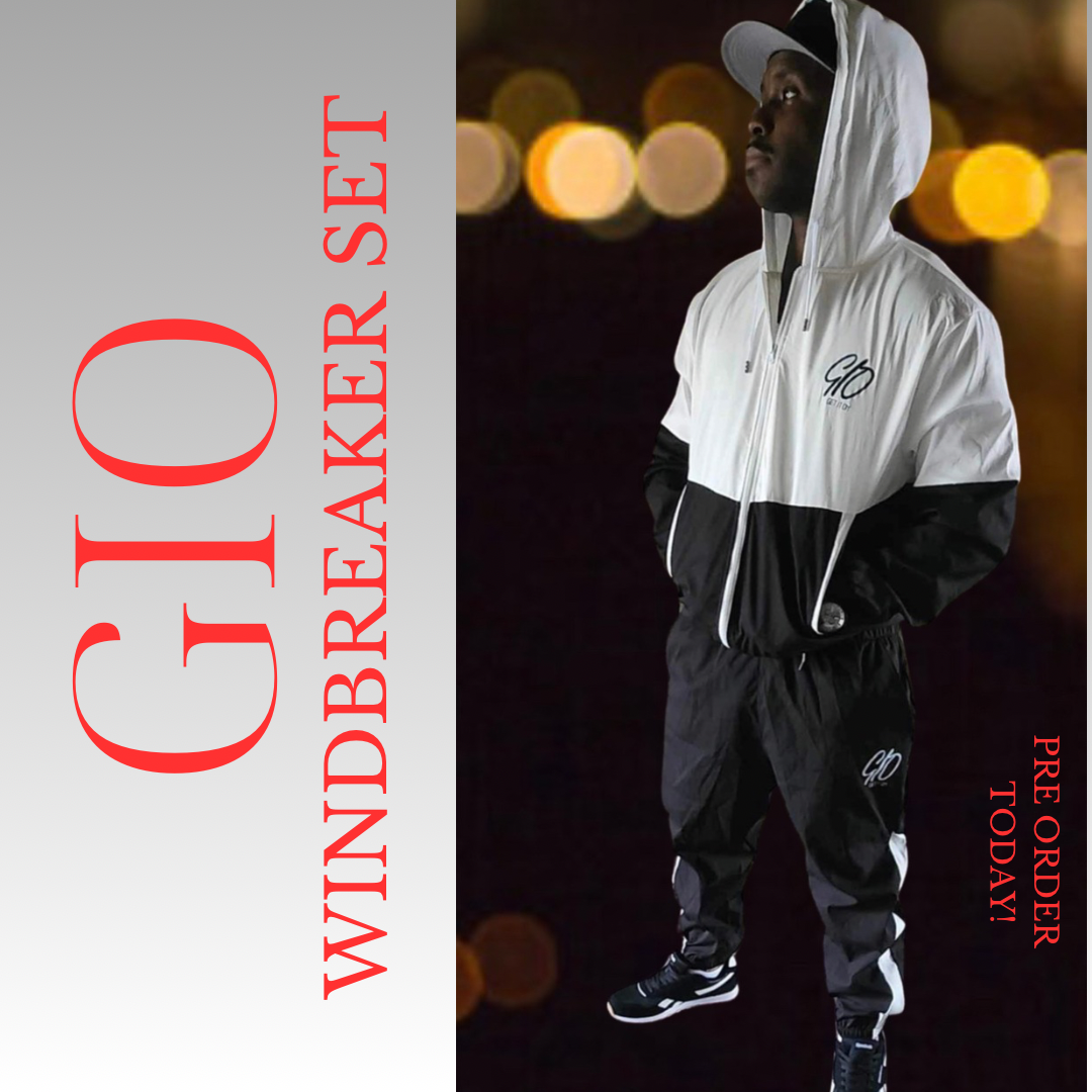 GIO Black & White Windbreaker Set