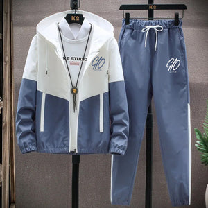 GIO BLUE & WHITE WINDBREAKER SET