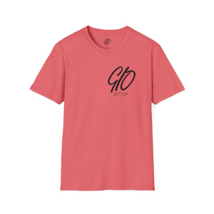 Multi Color GIO Verb Black Letters Unisex Softstyle T-Shirt