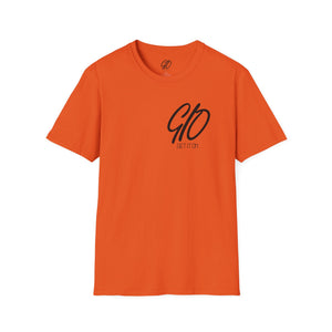 Multi Color GIO Verb Black Letters Unisex Softstyle T-Shirt