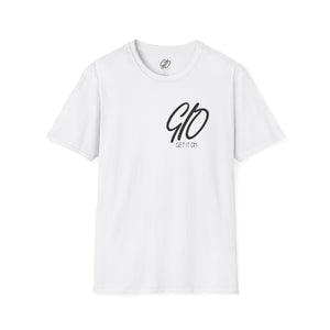 Multi Color GIO Verb Black Letters Unisex Softstyle T-Shirt