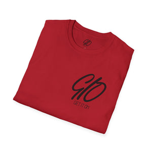 Multi Color GIO Verb Black Letters Unisex Softstyle T-Shirt