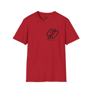 Multi Color GIO Verb Black Letters Unisex Softstyle T-Shirt