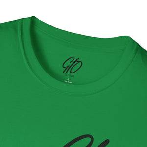Multi Color GIO Verb Black Letters Unisex Softstyle T-Shirt