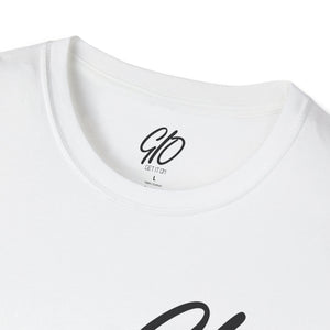 Multi Color GIO Verb Black Letters Unisex Softstyle T-Shirt