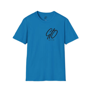 Multi Color GIO Verb Black Letters Unisex Softstyle T-Shirt