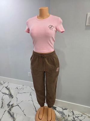 Get It On Crop Top & Jogger Set