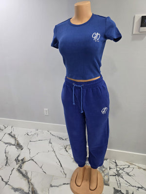 Get It On Crop Top & Jogger Set