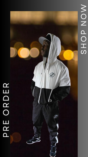 GIO Black & White Windbreaker Set