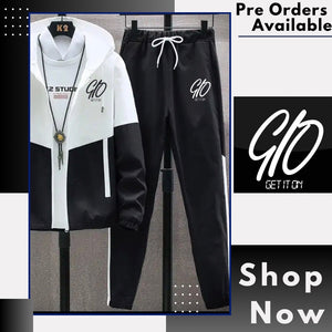 GIO Black & White Windbreaker Set